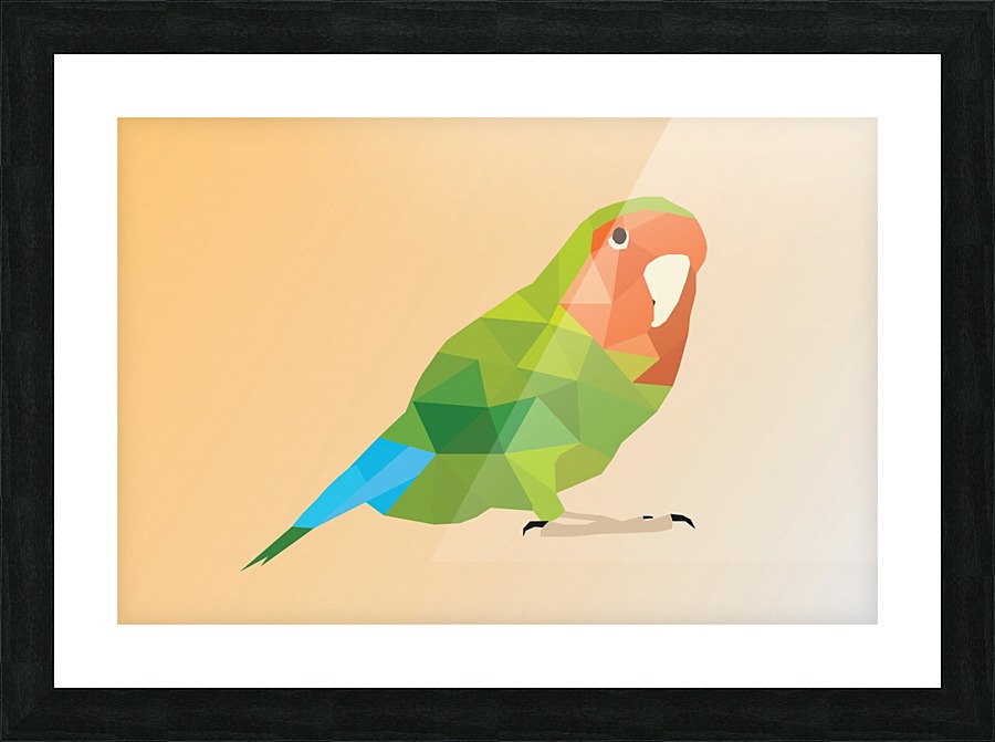 Parrot Low Poly Art Rizu Designs Canvas Parrot Low Poly Art Picture Frame Printing