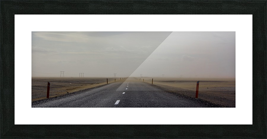 On the road in Iceland Picture Frame print