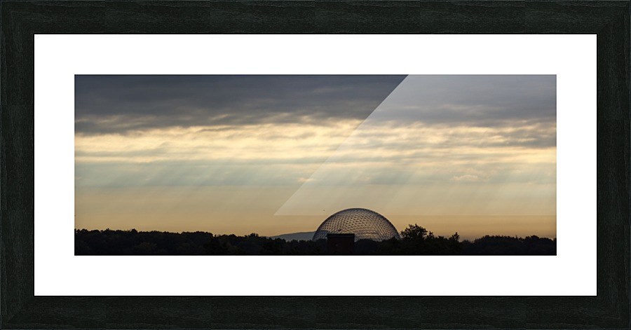 Sunrise on the biosphere Montreal Quebec Canada Picture Frame print