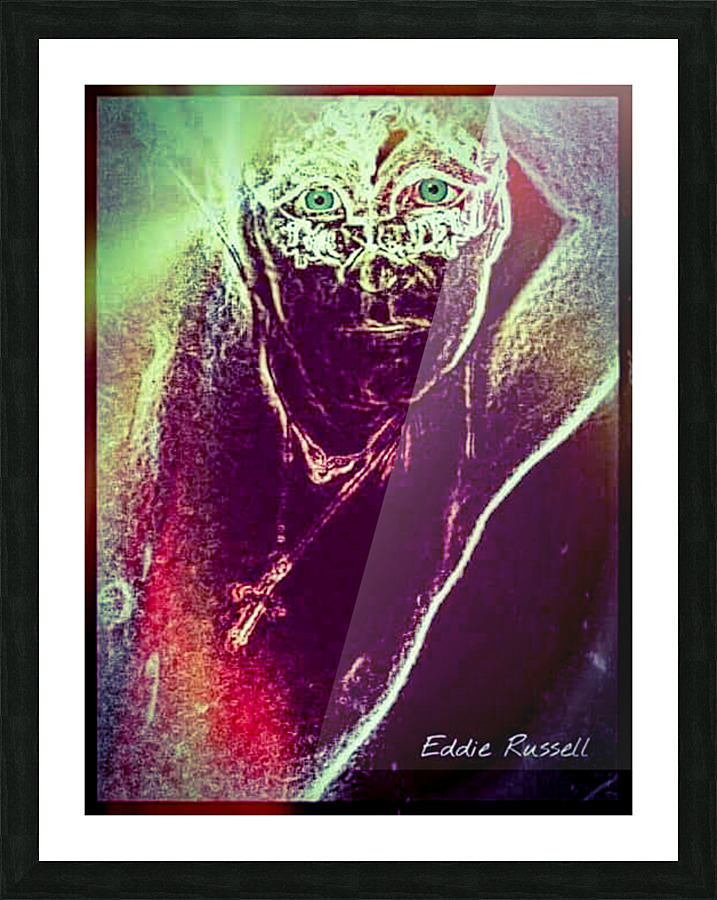 Hiding faith behind a mask Picture Frame print