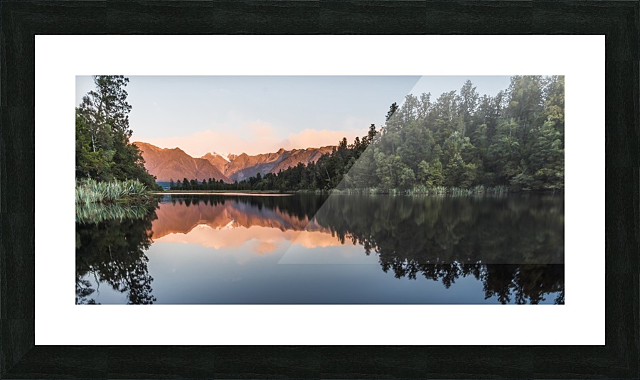 Mirror Island sunset Picture Frame print