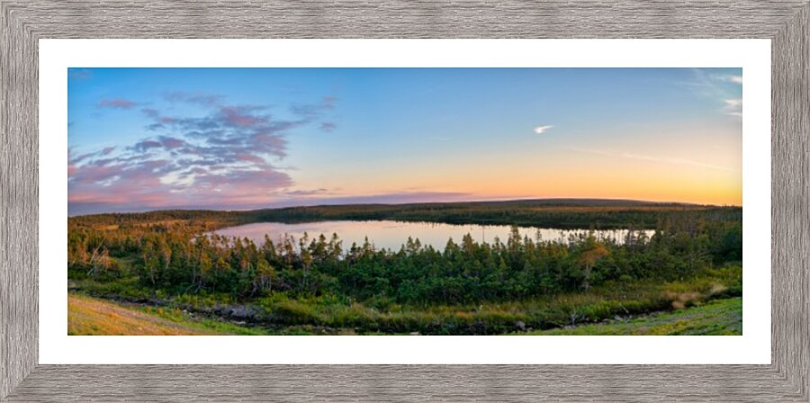 French Lake Sunset Picture Frame print