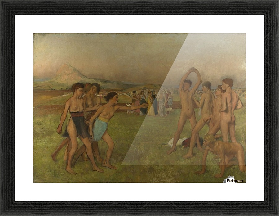 Young Spartans Exercising HilaireGermainEdgar Degas Canvas