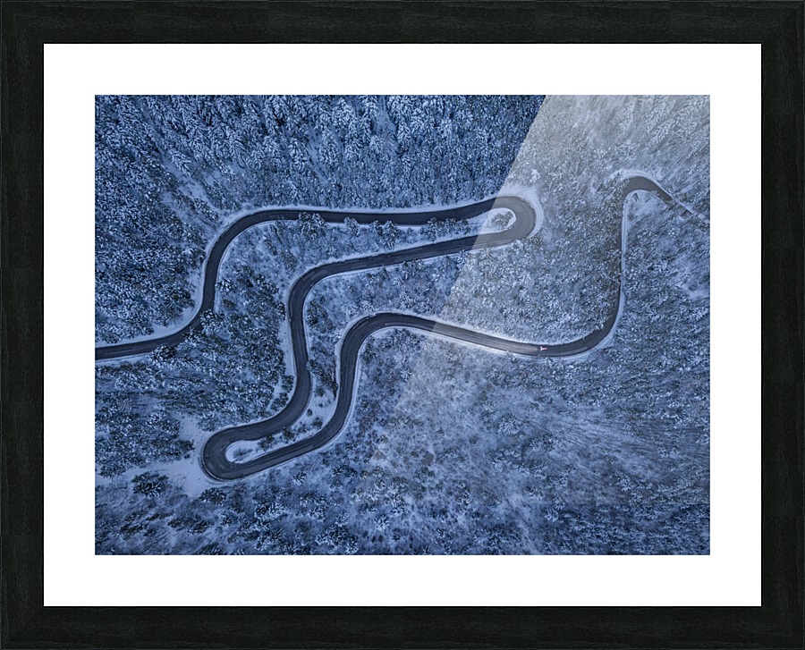 Winding way into the darkness Picture Frame print