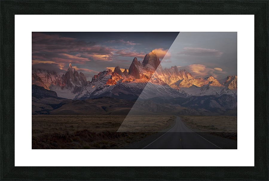 Burning peak Picture Frame print
