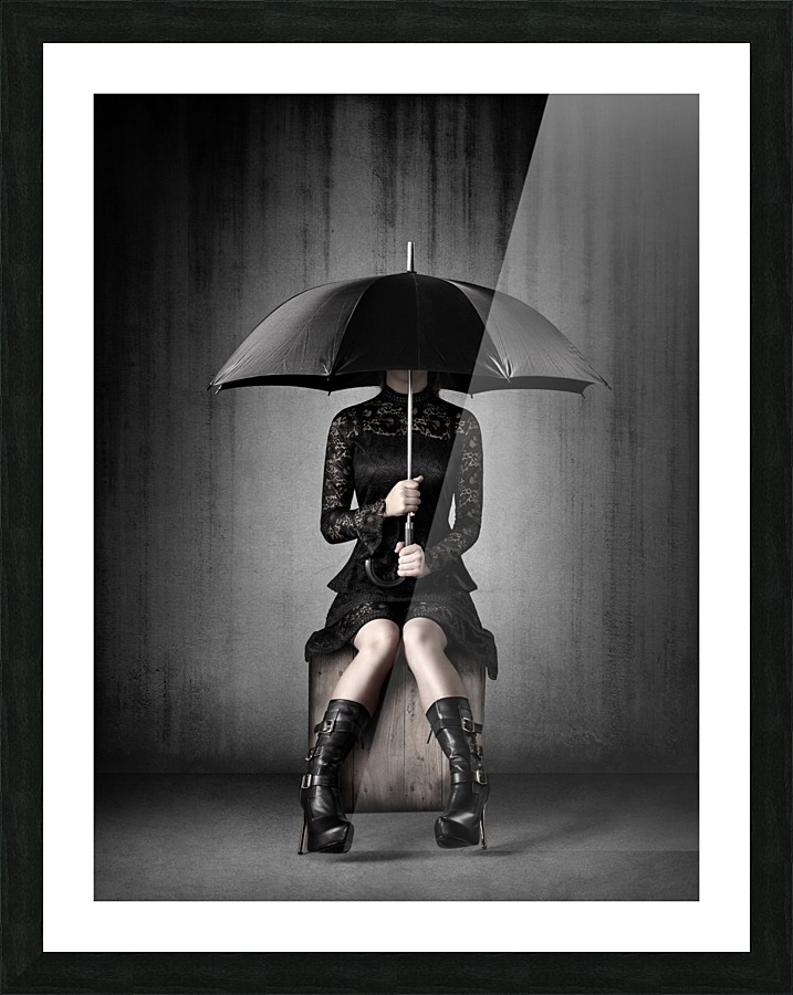 Black Rain Picture Frame print
