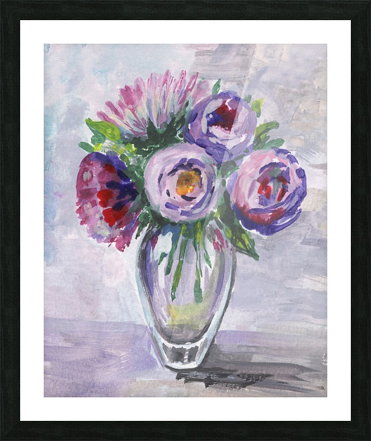 Impressionistic Flowers Purple Breeze  Picture Frame print