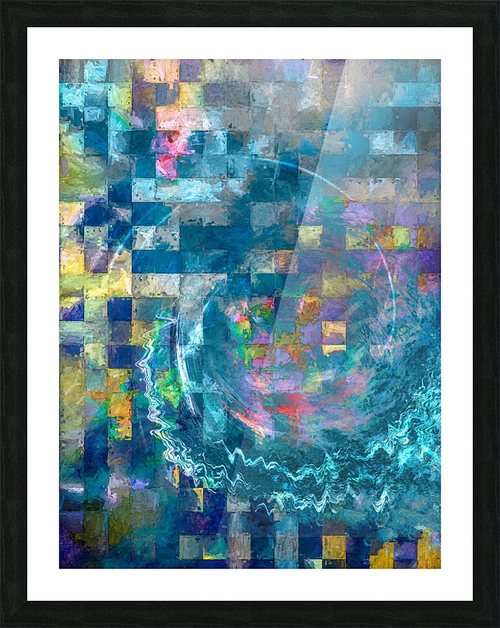 A Vision in Blue Picture Frame print