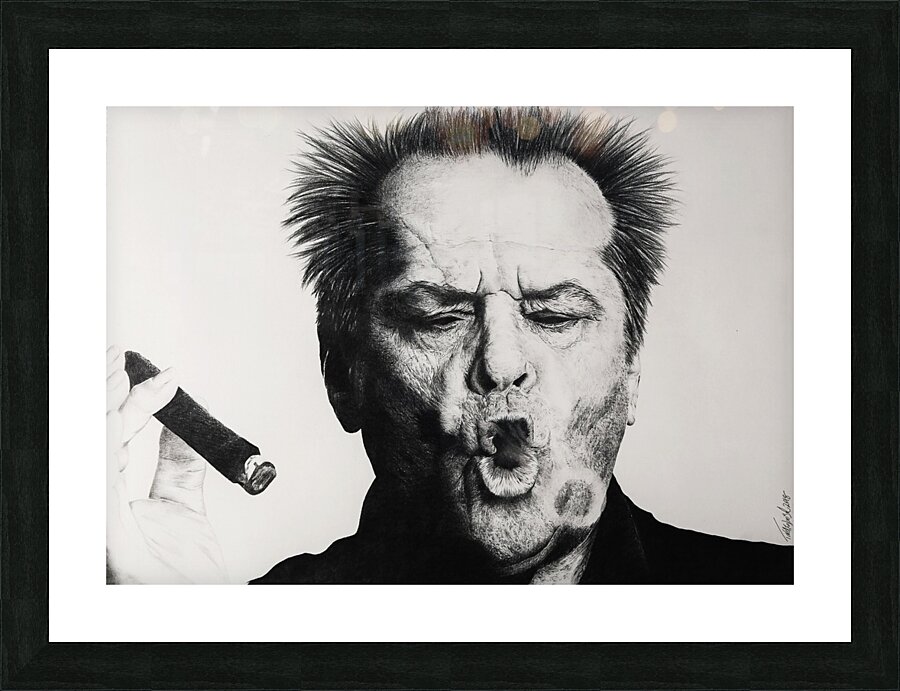 Jack Nicholson And Cigar Tpencilgallery Canvas Artwork
