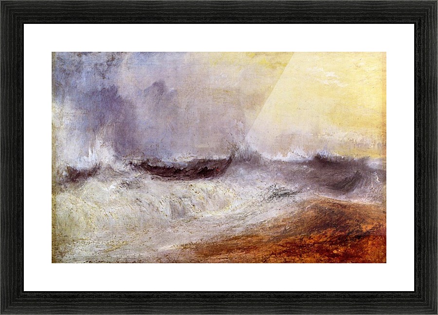Waves Breaking Against The Wind By Joseph Mallord Turner Waves Breaking Against The Wind By Joseph Mallord Turner Picture Frame Printing