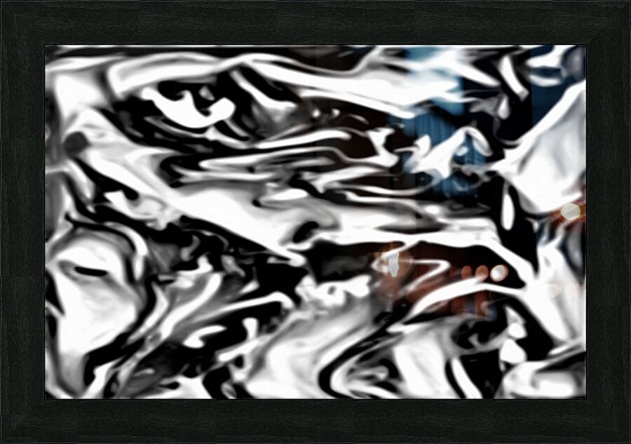 MODERN DESIGN SILVER CHROME ABSTRACT SWIRL BOX CANVAS PRINT WALL ART PICTURE
