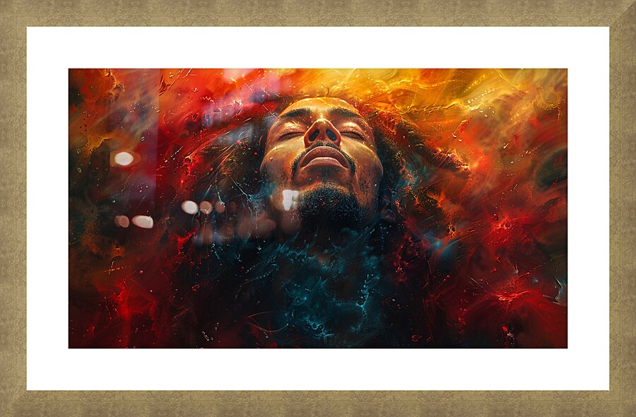 blackdigitalart wallpapers reggae bob marley conc Picture Frame print