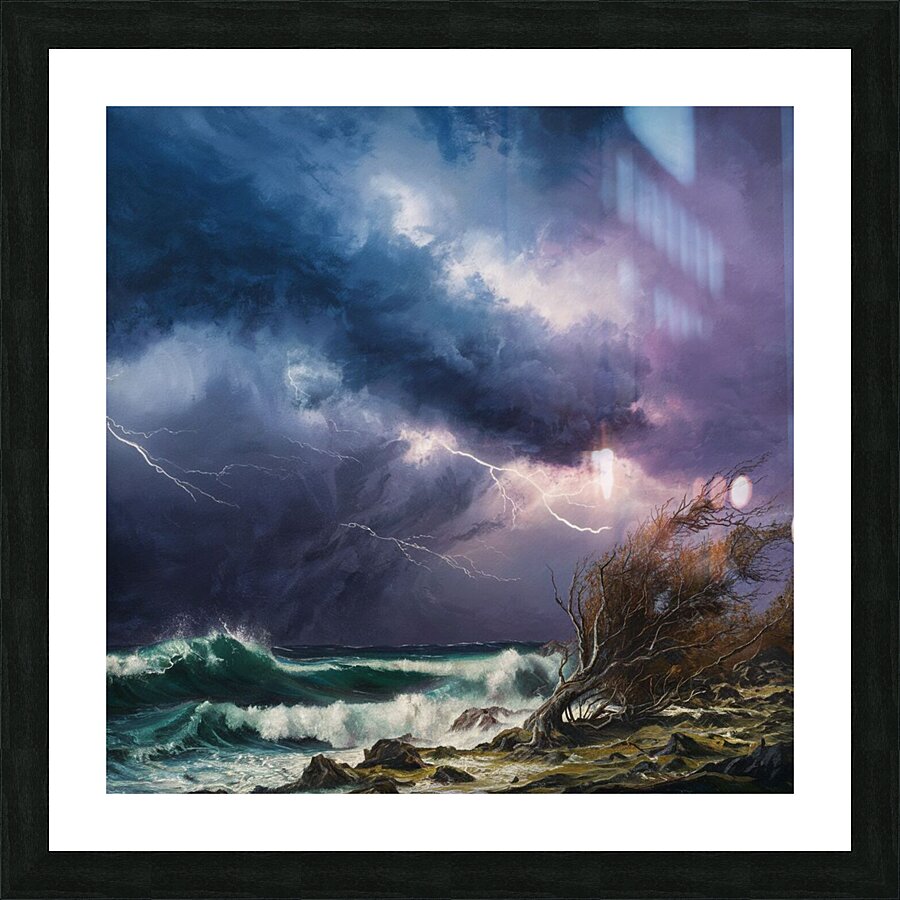 Stormy landscape by Boualem s P Wall Art