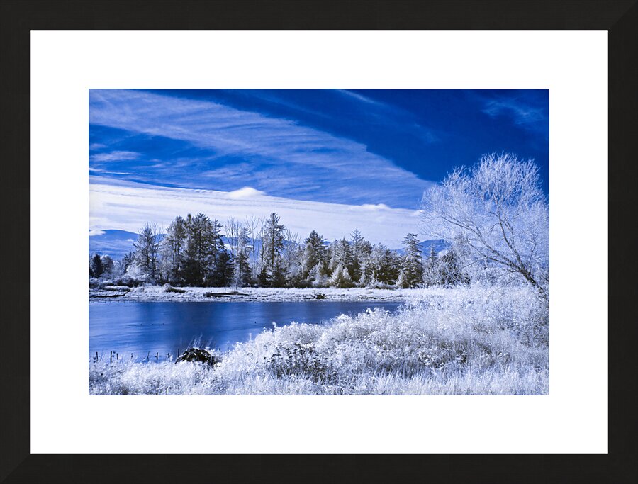 Courtenay Estuary in Infrared Picture Frame print