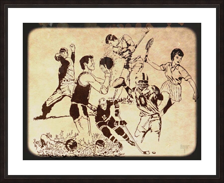 1987 sports art viewfinder slide row1 Picture Frame print