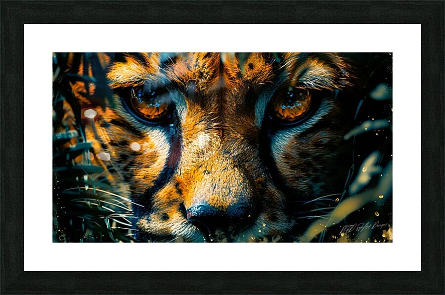 Wild Cat Eyes Picture Frame print