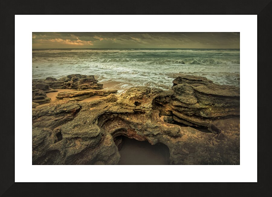 Florida Seaside Coquina Textures Picture Frame print
