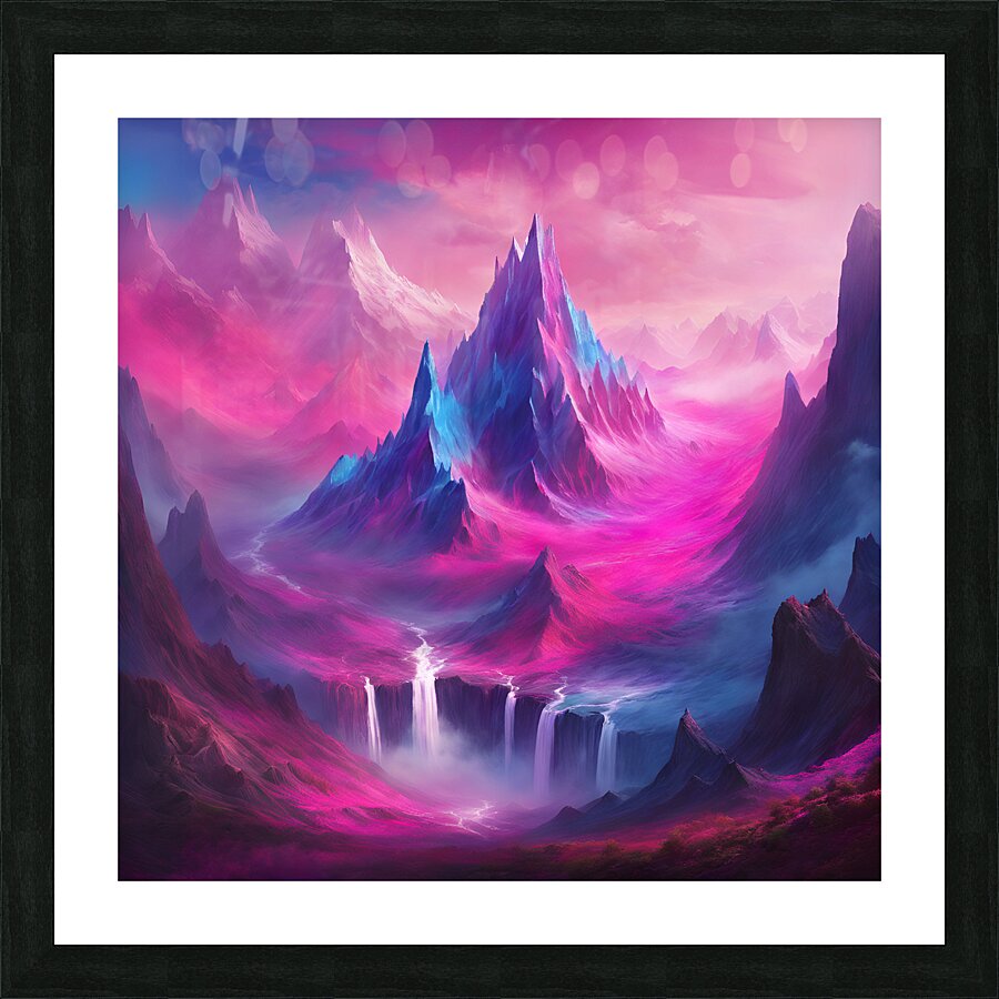  Surreal Mountain Range  Picture a surreal mount Picture Frame print