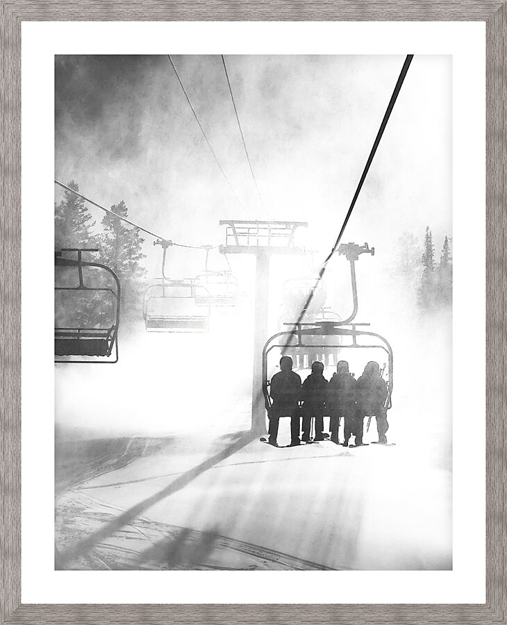 Chairlift Mist 4 Picture Frame print