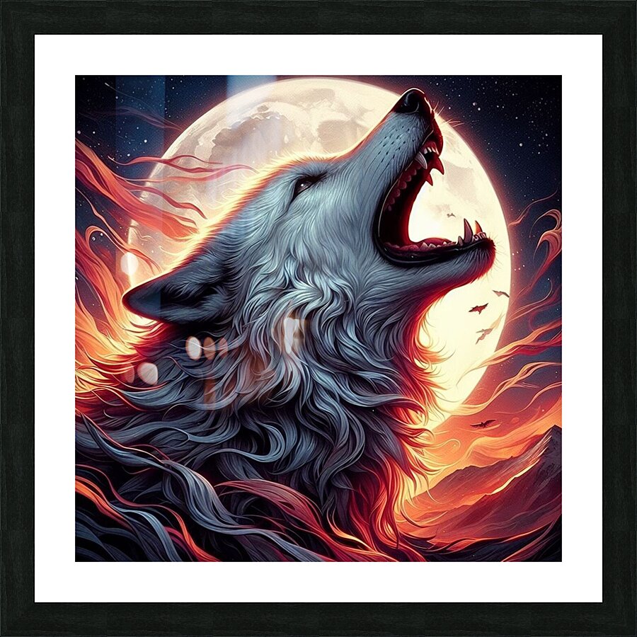 Howling Wolf3 Picture Frame print