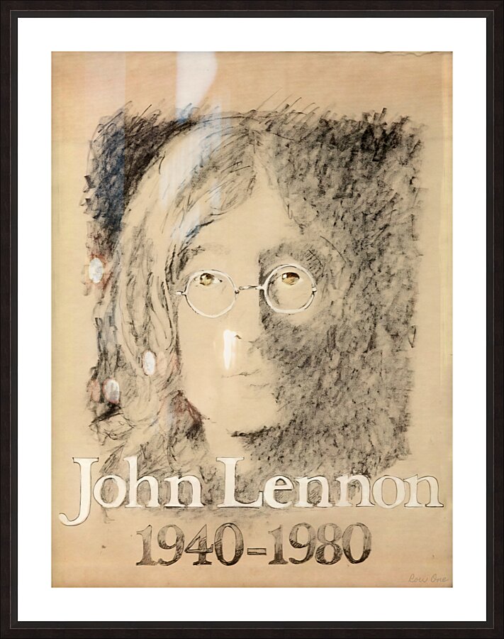 john lennon art 1980 Picture Frame print