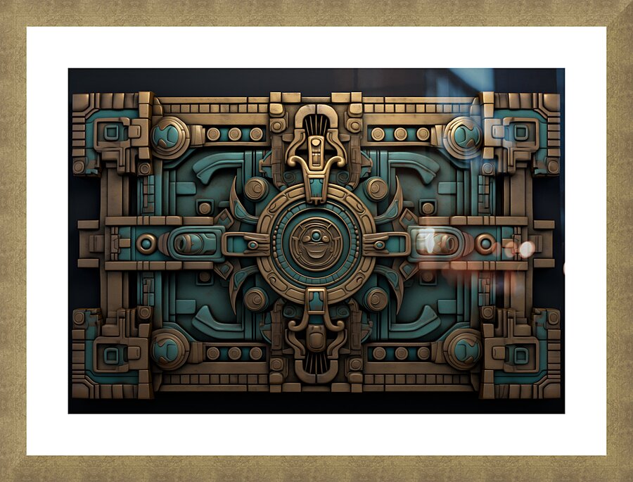 blackdigitalart an ancient styled wall decoration Picture Frame print