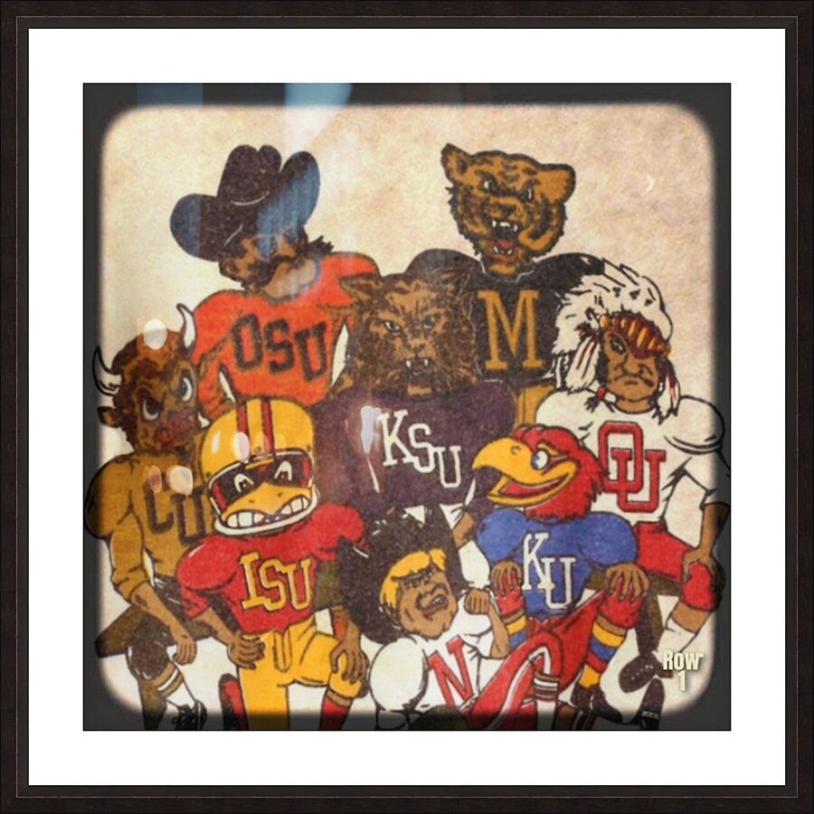 Big 8 Conference Mascots Art Picture Frame print