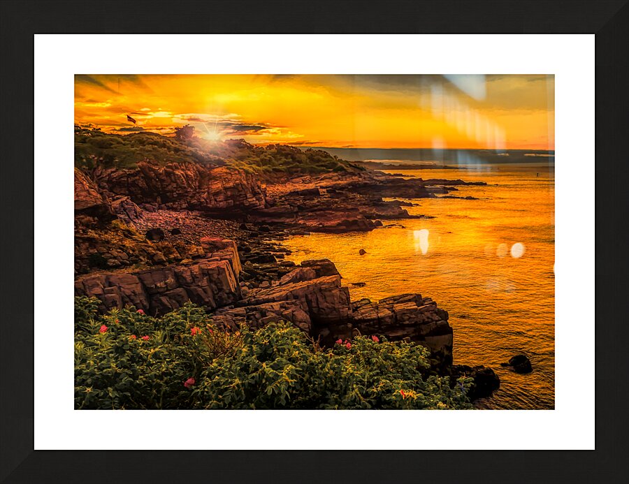 Sunset Fort Williams Park Cliffs Picture Frame print