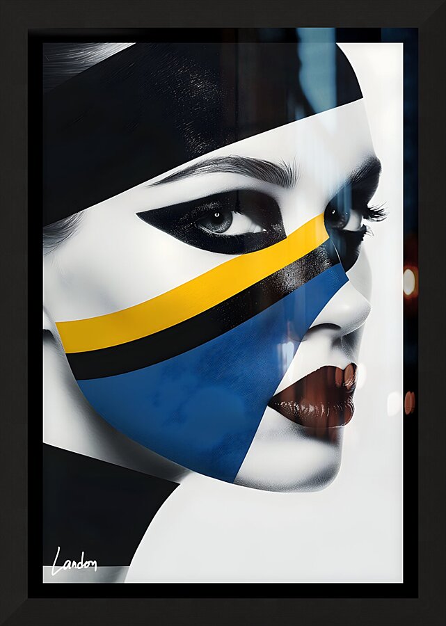 Minimlistic Lady 4 Picture Frame print