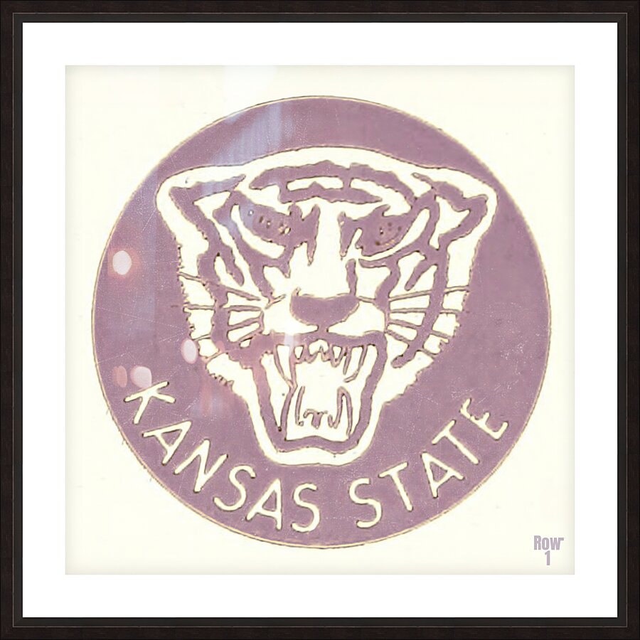 Vintage Kansas State Wildcat Art Picture Frame print