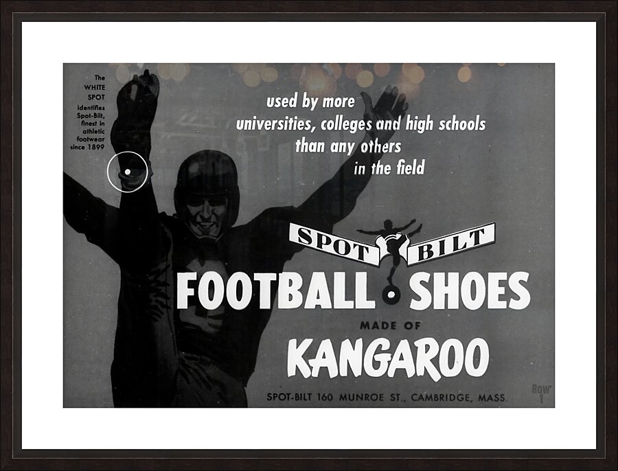 1956 spot bilt athletic shoe ad Picture Frame print