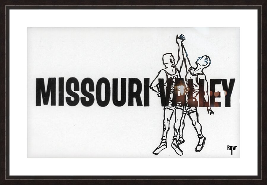 1960s missouri valley basketball art Picture Frame print