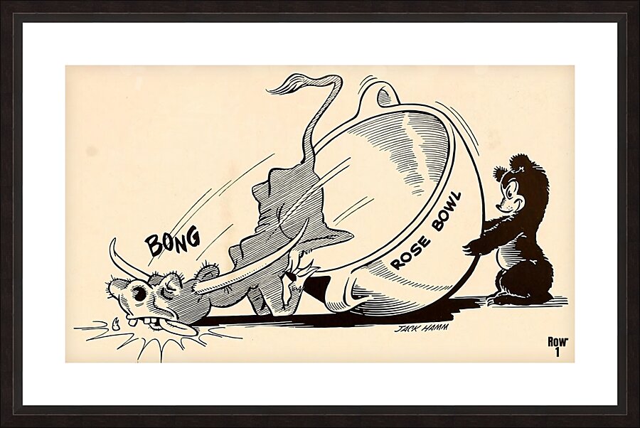 jack hamm texas baylor cartoon art  Picture Frame print
