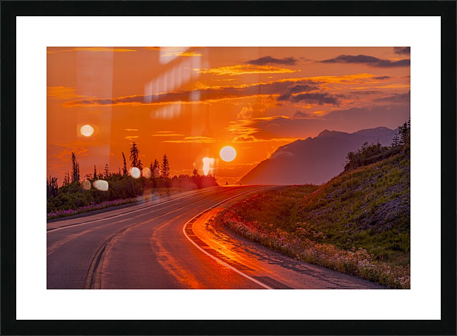Denali State Park Fireball Picture Frame print