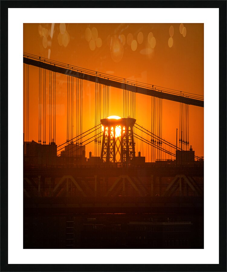 Manhatten Sunrise Picture Frame print