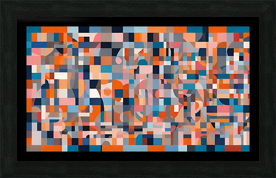 Geometric Hues A Mosaic of Abstraction Picture Frame print