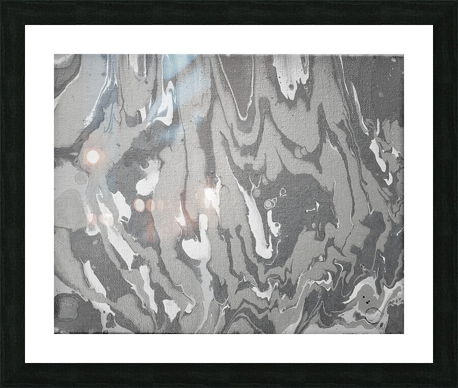 Smear Black and White Picture Frame print
