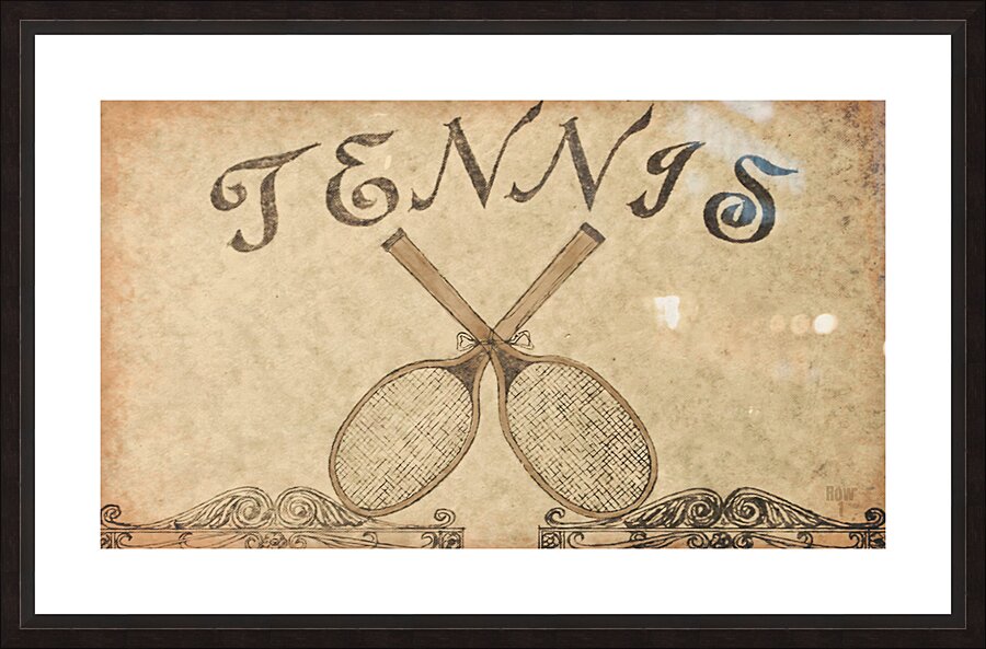 early 1900s tennis art  Picture Frame print