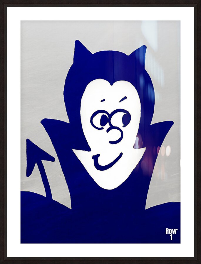 1980s duke blue devil art remix Picture Frame print