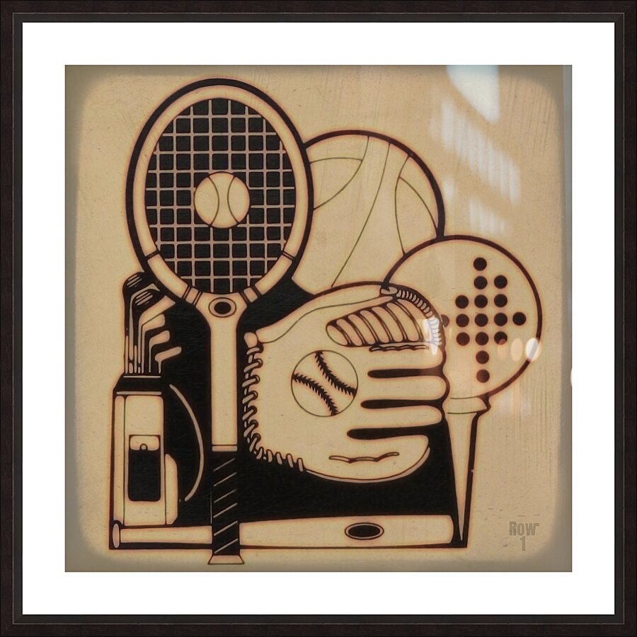 1980s vintage sports art viewfinder Picture Frame print