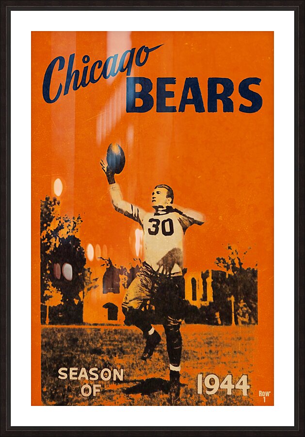 1944 chicago bears art  Picture Frame print