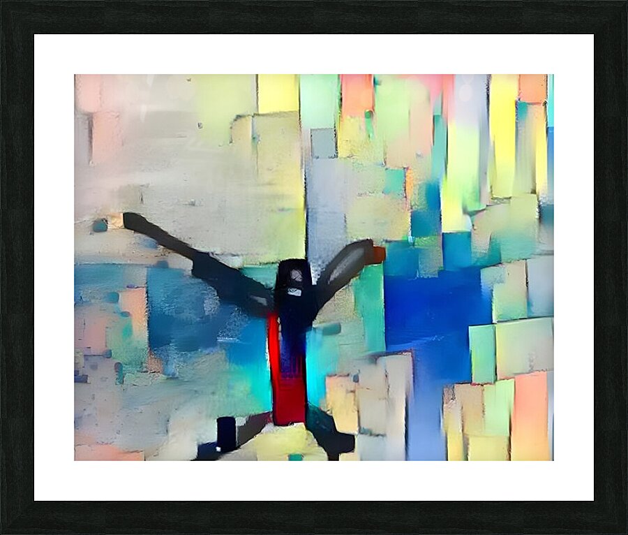 streched arms figure Picture Frame print