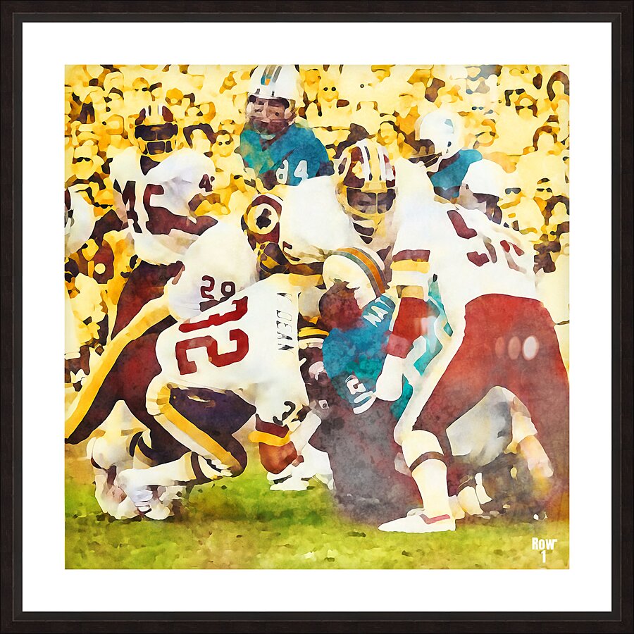 1983 washington redskins miami dolphins art Picture Frame print