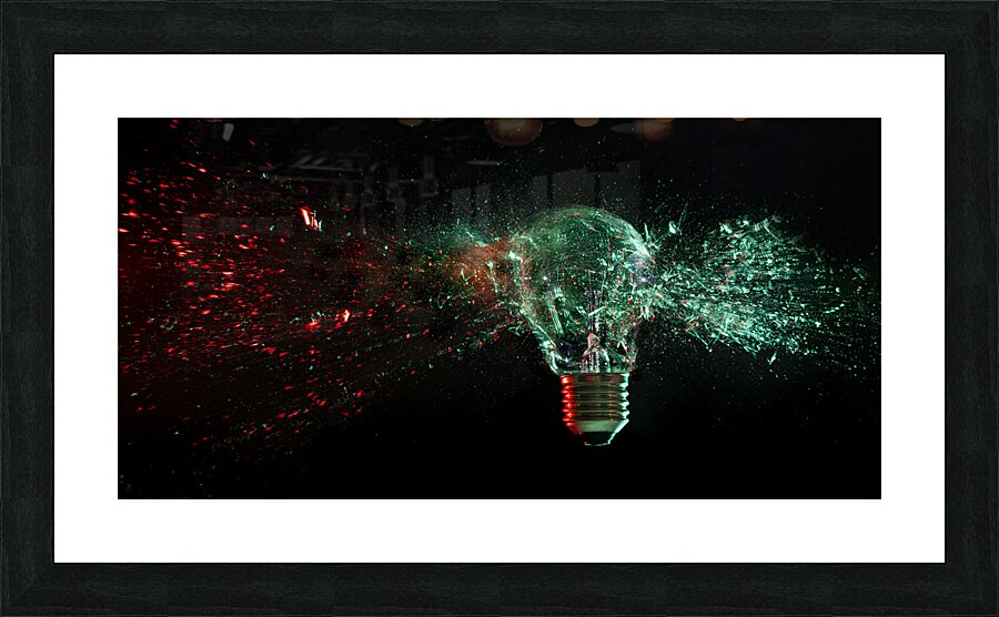 light bulb shattering  Picture Frame print