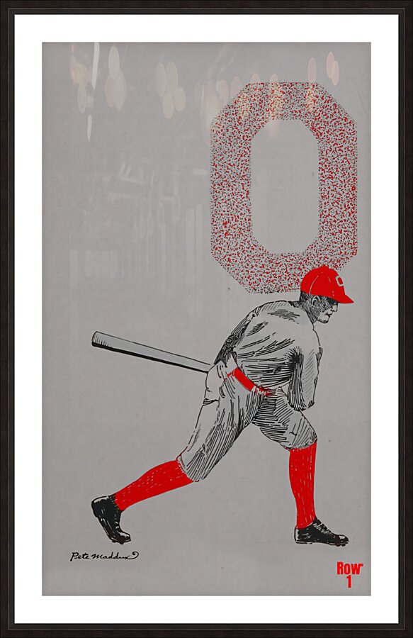 Pete Maddux Ohio State Baseball Art Picture Frame print