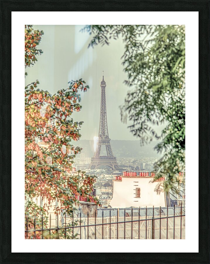 Eiffel Tower Through Trees Picture Frame print