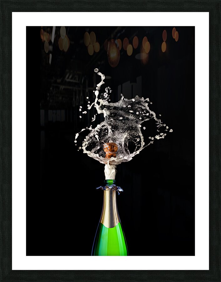 popping champagne Picture Frame print