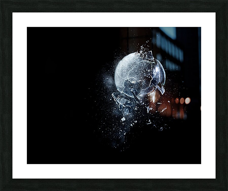 glass explosion Picture Frame print