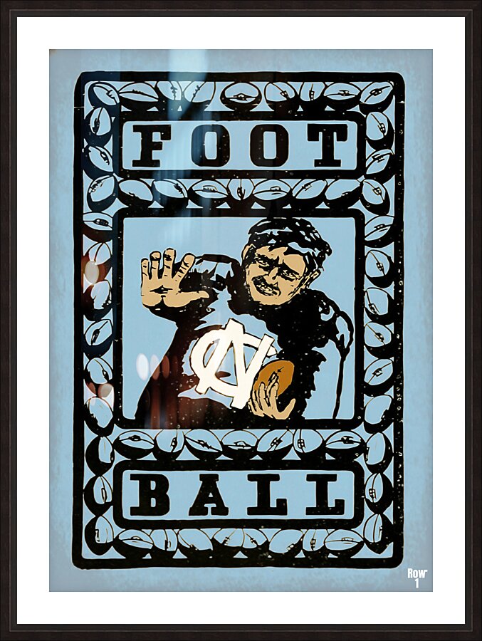 early 1900s north carolina football art Picture Frame print
