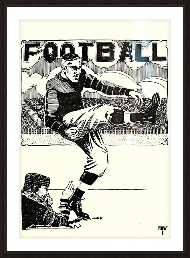 1924 football art row1 Picture Frame print
